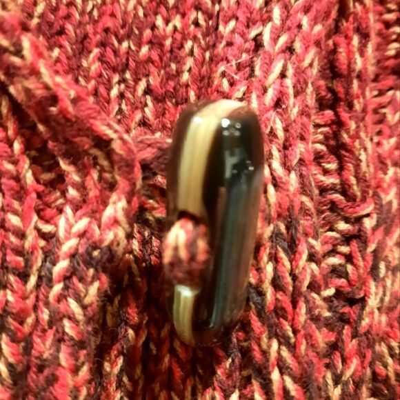 Jones New York Toggle Cardigan Colorblocked Sweater Jacket - Picture 5 of 12